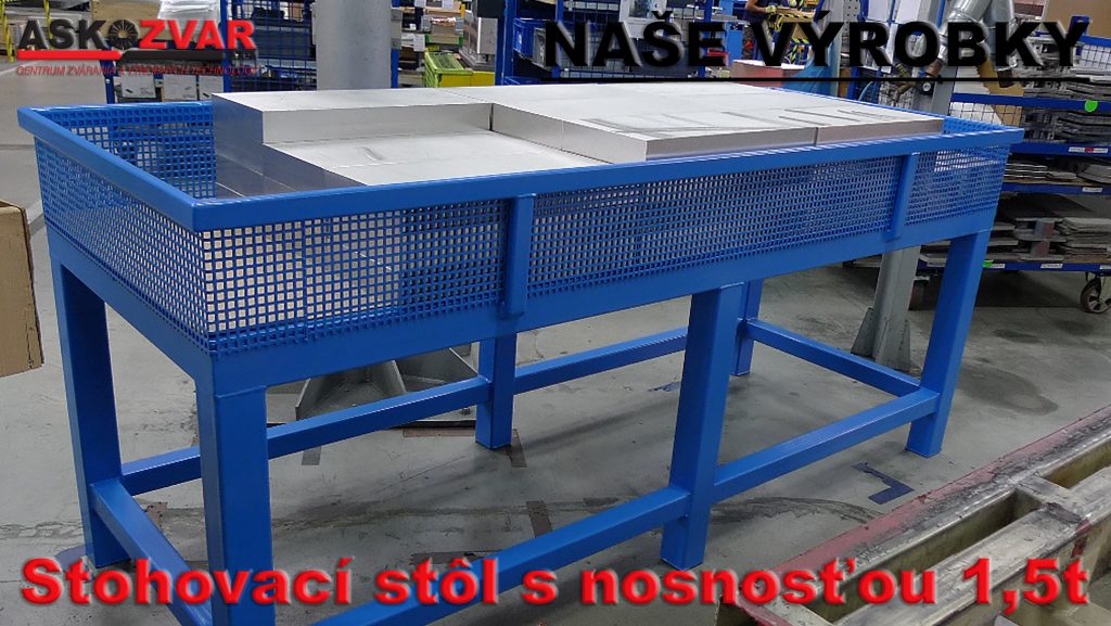 Stohovací stôl s nosnosťou 1,5 tony