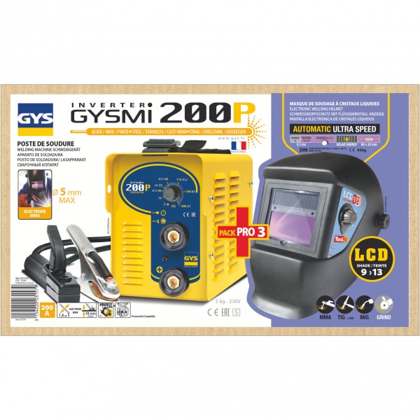 GYSMI 200P + LCD helma