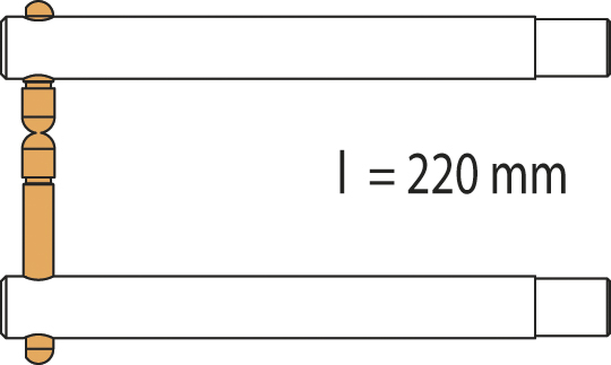 Dvojité rameno PORTASPOT 230 PX2 – odsadená elektróda (220mm)