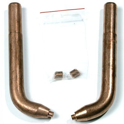 2 x ramená X2 – 220mm + 2 skosené elektródové čiapočky