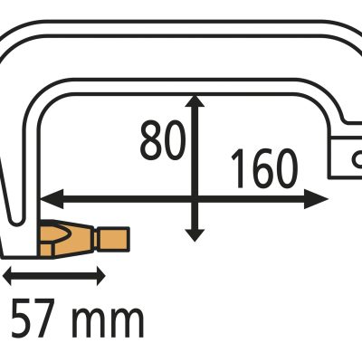 Rameno RC1 (160x80mm) s elektródovou čiapočkou (x2)