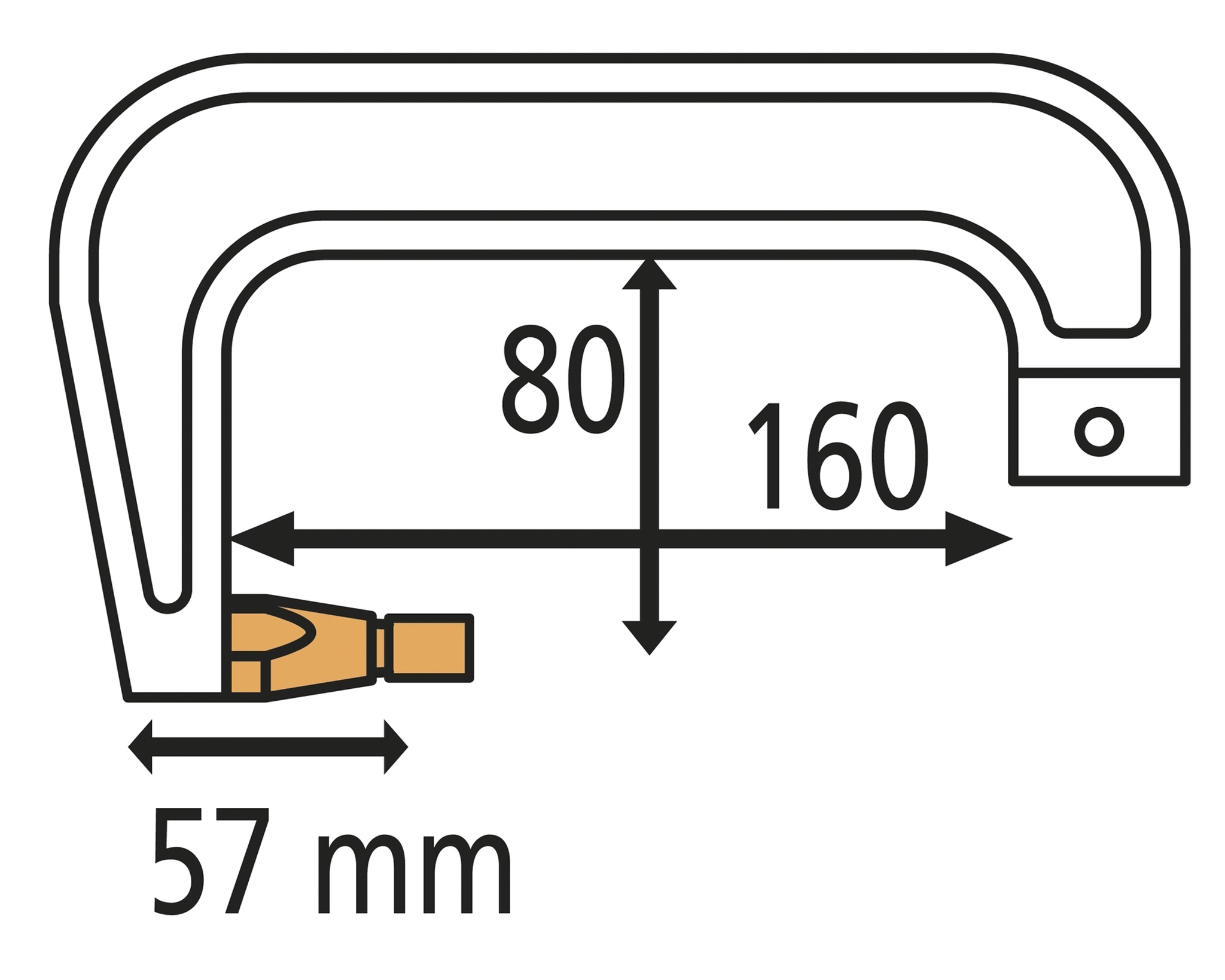 Rameno RC1 (160x80mm) s elektródovou čiapočkou (x2)