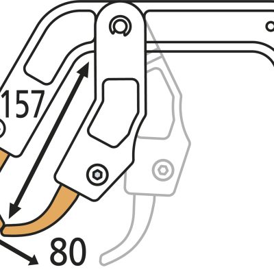 Rameno RC4 pre ťažko prístupné miesta (157x80mm)