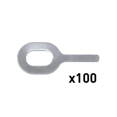 100 x rovné vyťahovacie krúžky č. 6 – AlMgSi, hrúbka 1.5mm, pre ARCPULL