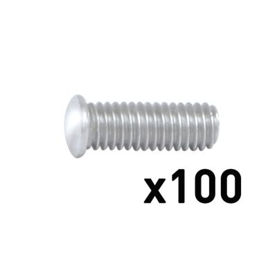 100 x AlMg3 M4x16mm závitové naváracie kolíky pre ARCPULL