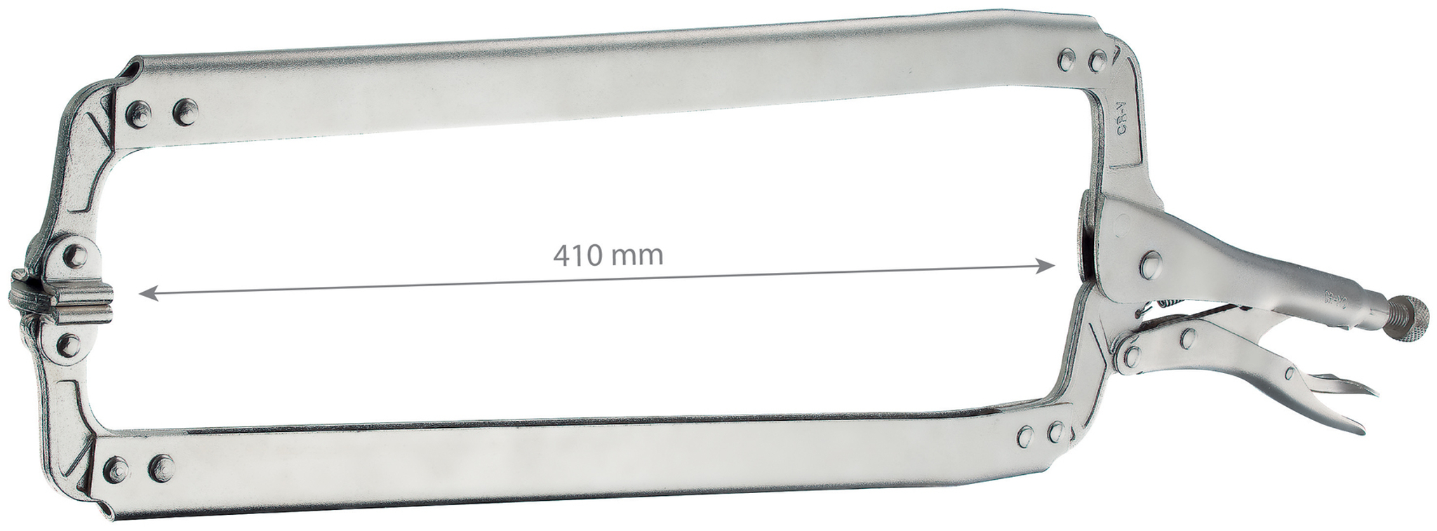 2 upínacie kliešte s plochými čeľusťami 610mm (roztvorenie 410mm)