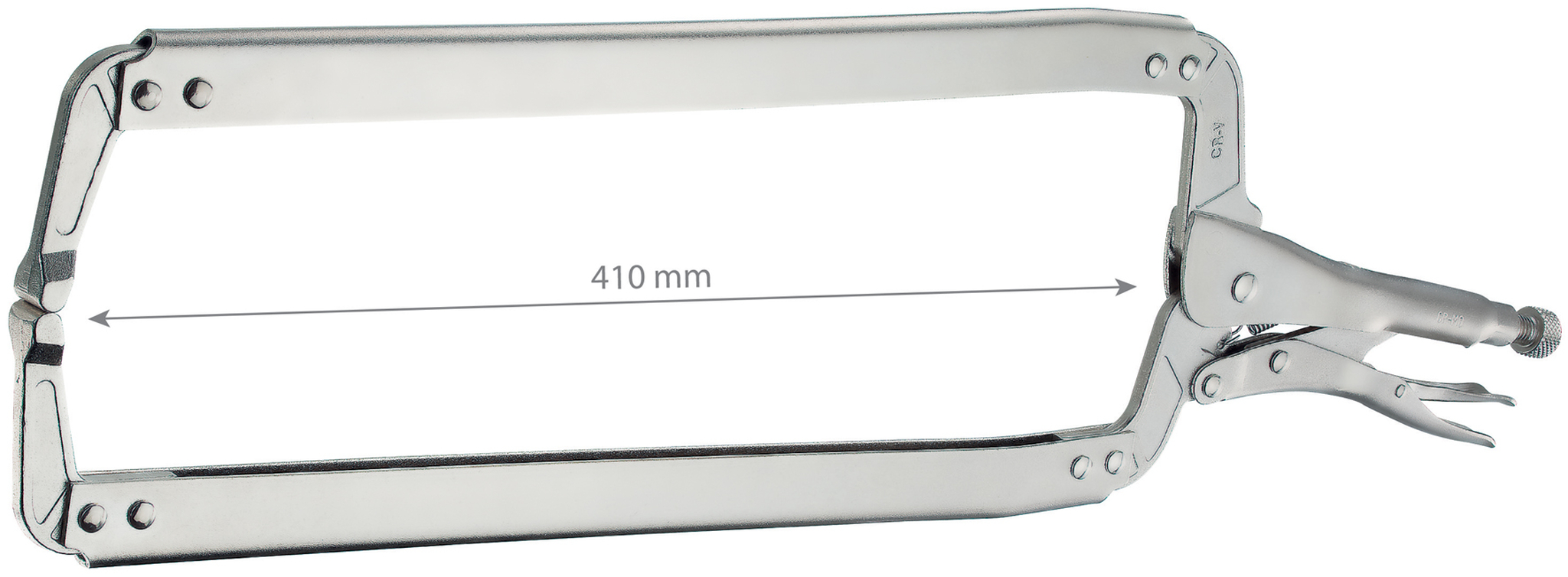 2 upínacie kliešte s úzkymi čeľusťami 610mm (roztvorenie 410mm)
