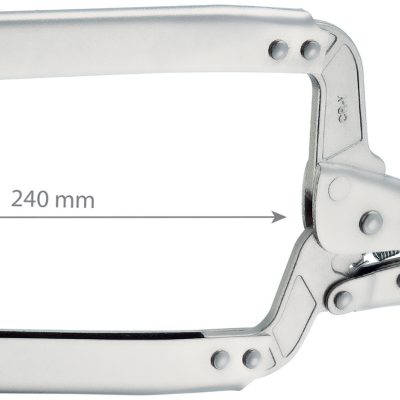 4 upínacie kliešte s úzkymi čeľusťami 460mm (roztvorenie 240mm)