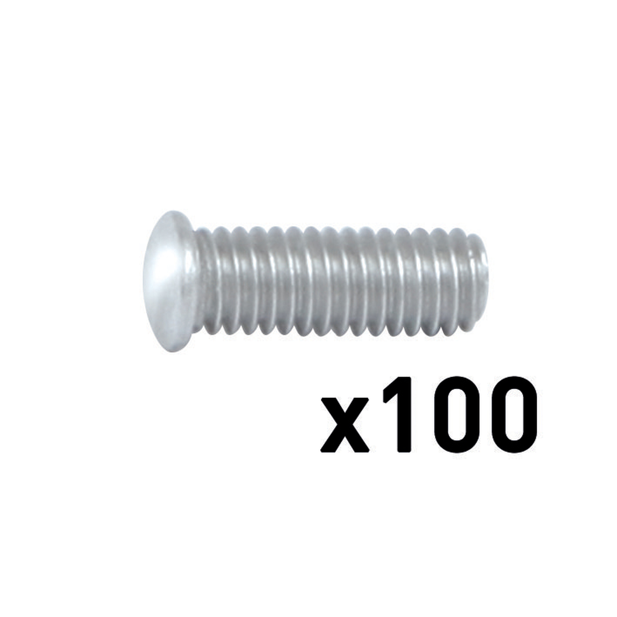 100 x AlMg3 M8x16mm závitové naváracie kolíky pre ARCPULL