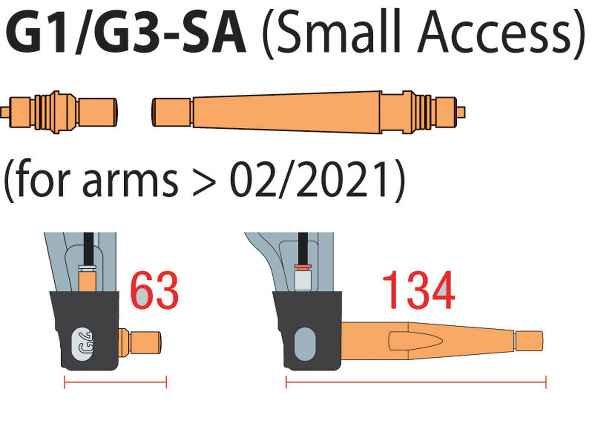 Súprava 2 nadstavcov G1/G3-SA